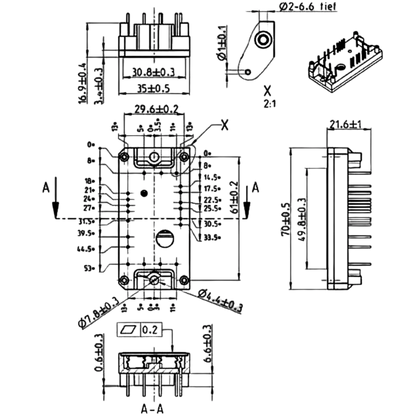 Módulo IGBT DP15F1200TO101910 1200V 15A