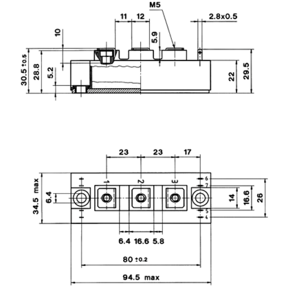Módulo IGBT SKM145GB124DN 1200V 130A