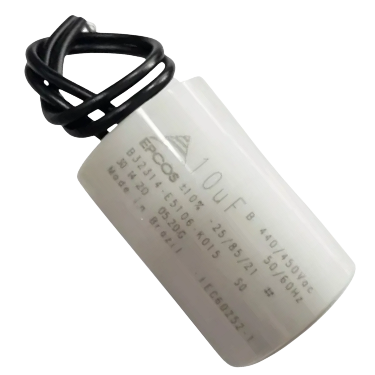 Capacitor De Partida 10uF 440/450V 40x48mm (2Fios)