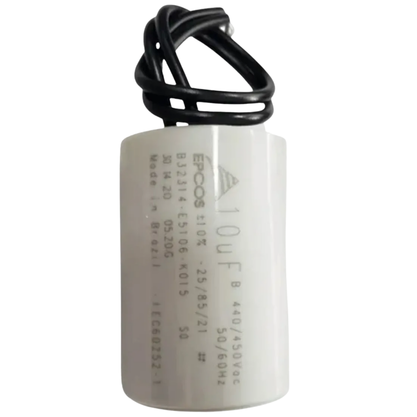 Capacitor De Partida 10uF 440/450V 40x48mm (2Fios)
