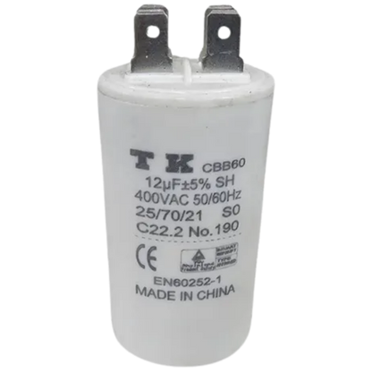 Capacitor De Partida 12uF 400V 35x60mm (Fast-on)