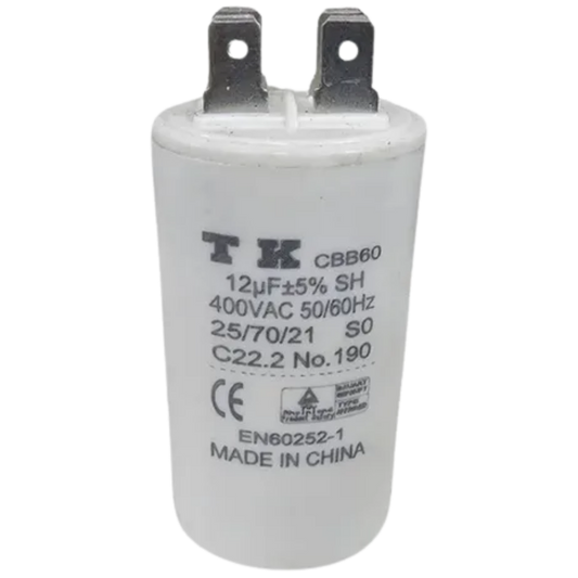 Capacitor De Partida 12uF 400V 35x60mm (Fast-on)