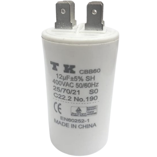 Capacitor De Partida 12uF 400V 35x60mm (Fast-on)
