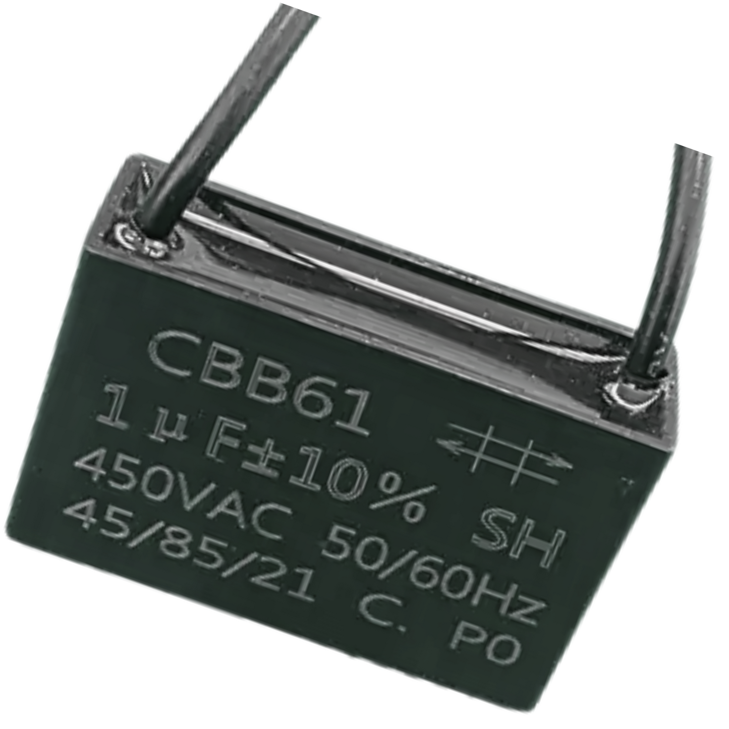 Capacitor De Partida CBB61 1uF 450V (2Fios)