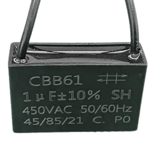 Capacitor De Partida CBB61 1uF 450V (2Fios)
