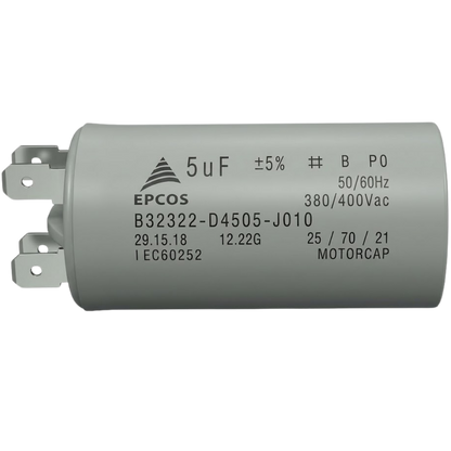 Capacitor de Partida 5uF 380/400V 30x62mm (Fast-on)