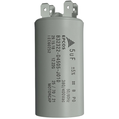 Capacitor de Partida 5uF 380/400V 30x62mm (Fast-on)