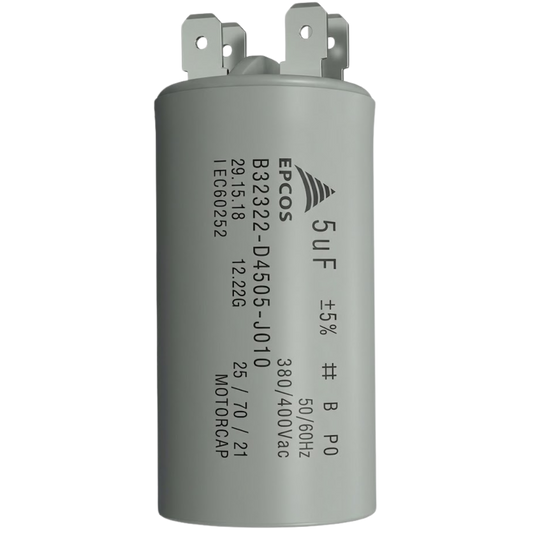 Capacitor de Partida 5uF 380/400V 30x62mm (Fast-on)