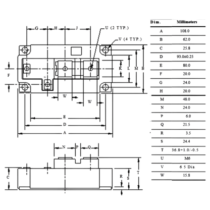 Módulo IGBT CM400HC-24NFM 1200V 400A