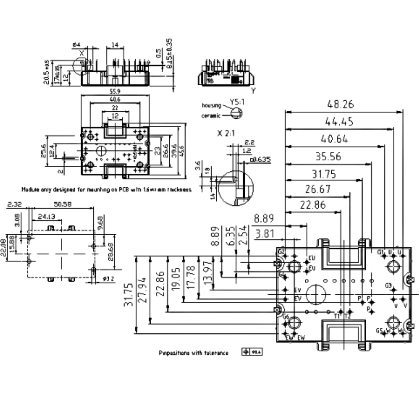 Módulo IGBT FS50R06YE3 600V 60A
