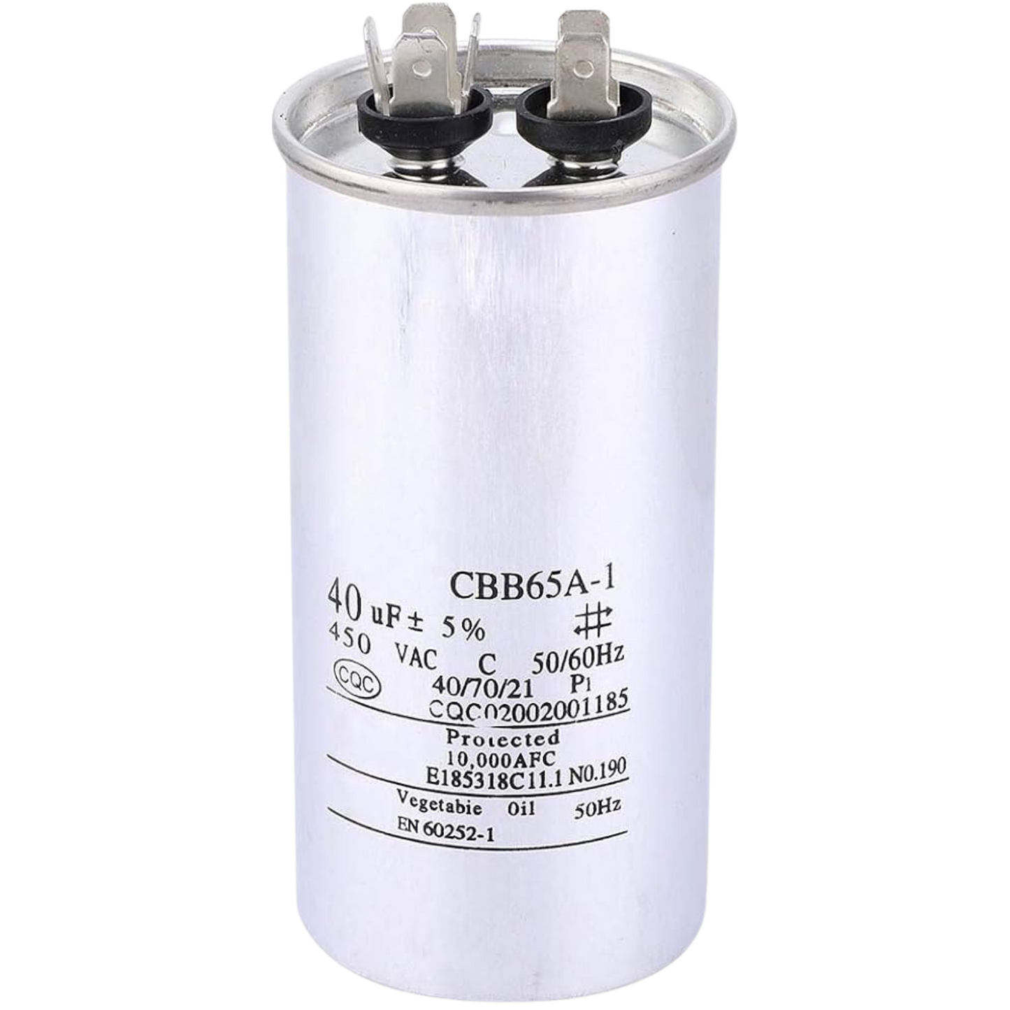 Capacitor De Partida 40uF 450V 50x100mm (Fast-on)