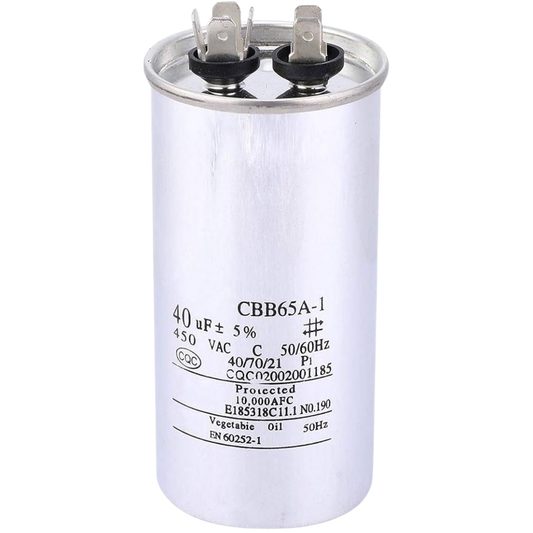 Capacitor De Partida 40uF 450V 50x100mm (Fast-on)