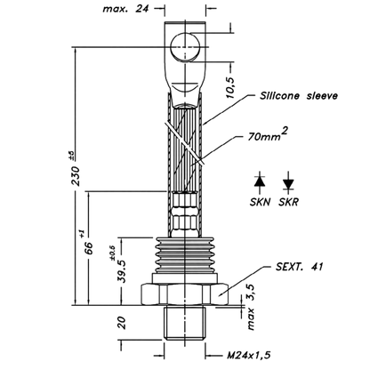Diodo De Rosca SKN400/20 2000V 400A