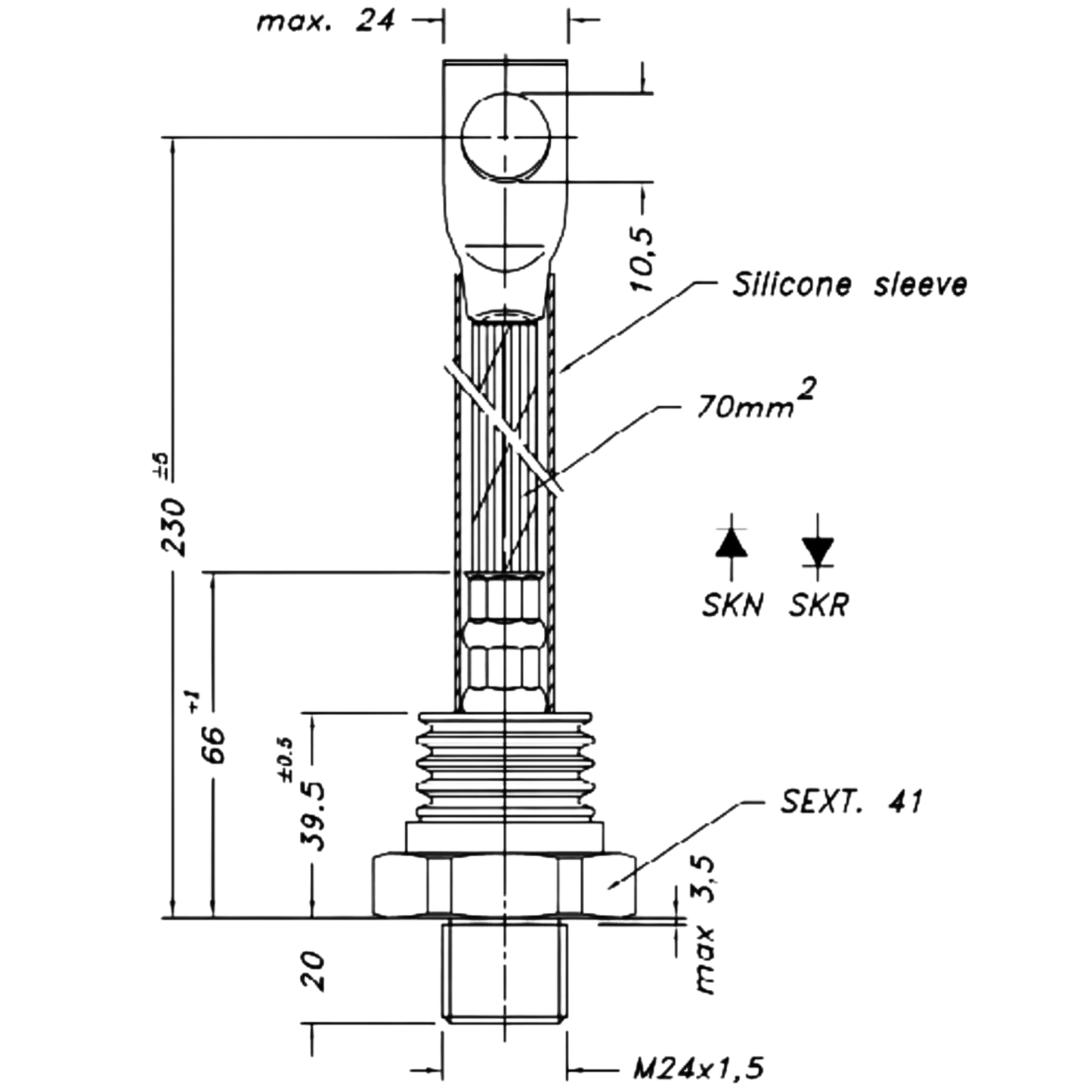 Diodo De Rosca SKN400/18 1800V 400A