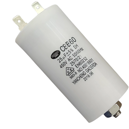 Capacitor De Partida 25uF 450V 40x70mm (Fast-on)