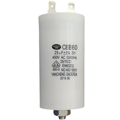 Capacitor De Partida 25uF 450V 40x70mm (Fast-on)