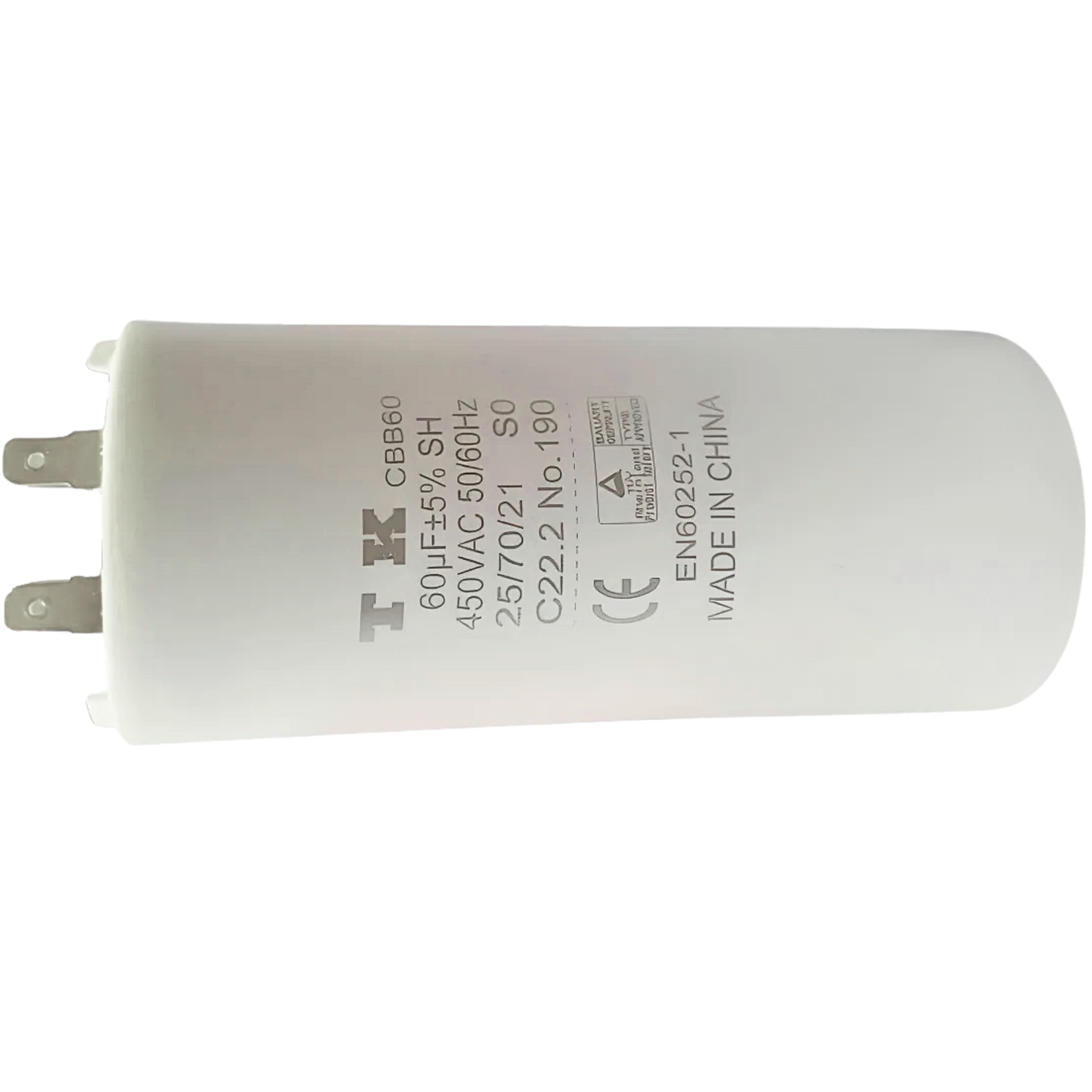 Capacitor De Partida 60uF 450V 55x117mm (Fast-on)