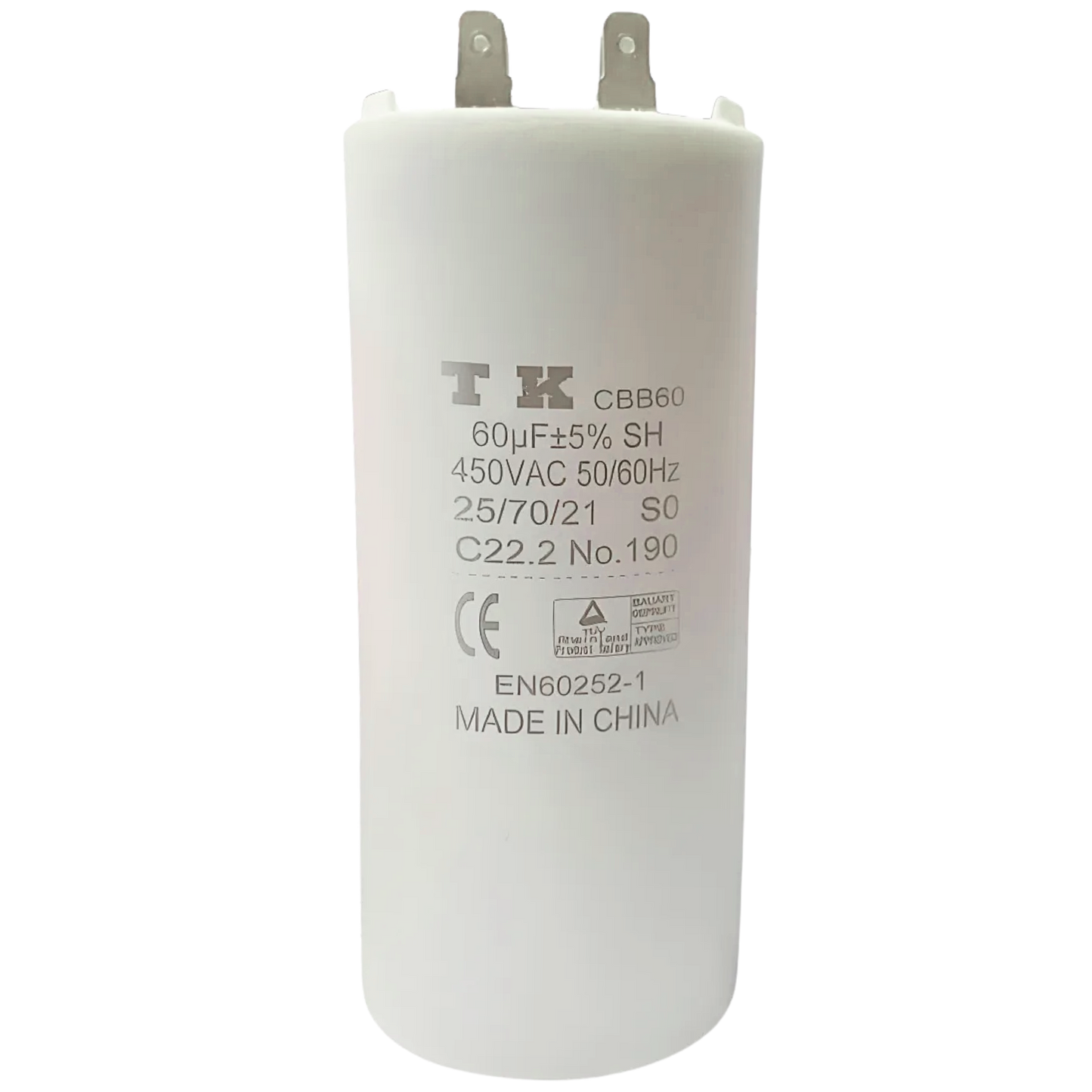 Capacitor De Partida 60uF 450V 55x117mm (Fast-on)