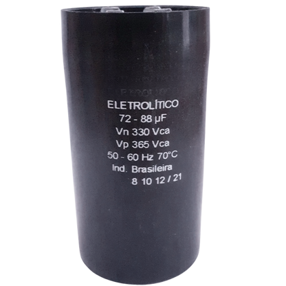 Capacitor De Partida 72uF+88uF 330V 37x83mm (Fast-on)