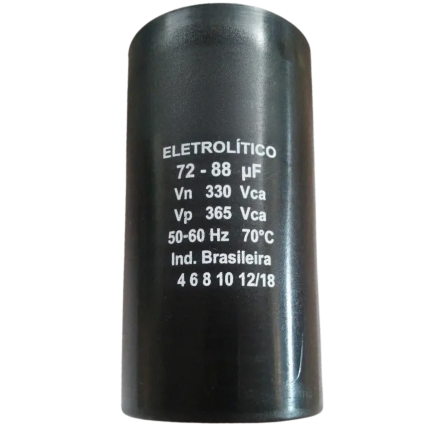 Capacitor De Partida 72uF+88uF 330V 37x83mm (Fast-on)