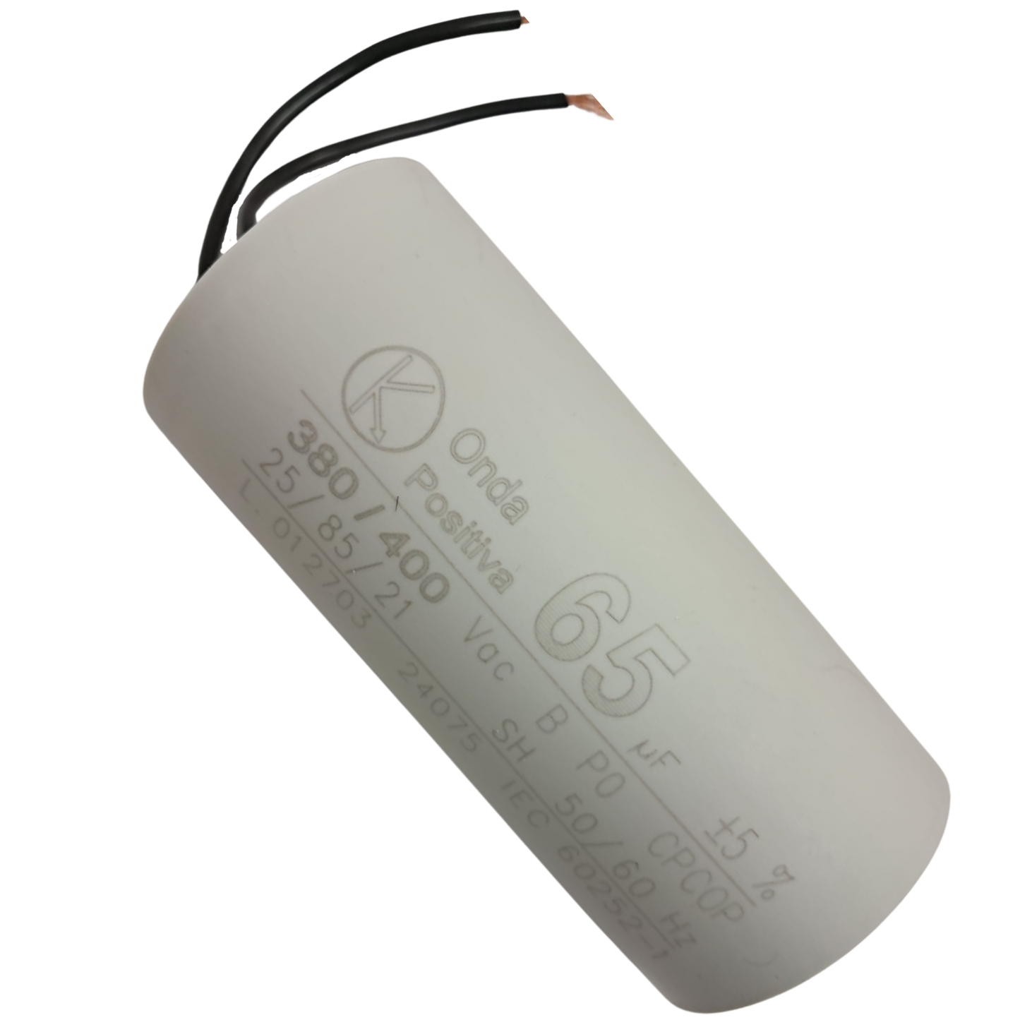 Capacitor De Partida 65uF 380/400V 45x95mm (2Fios)