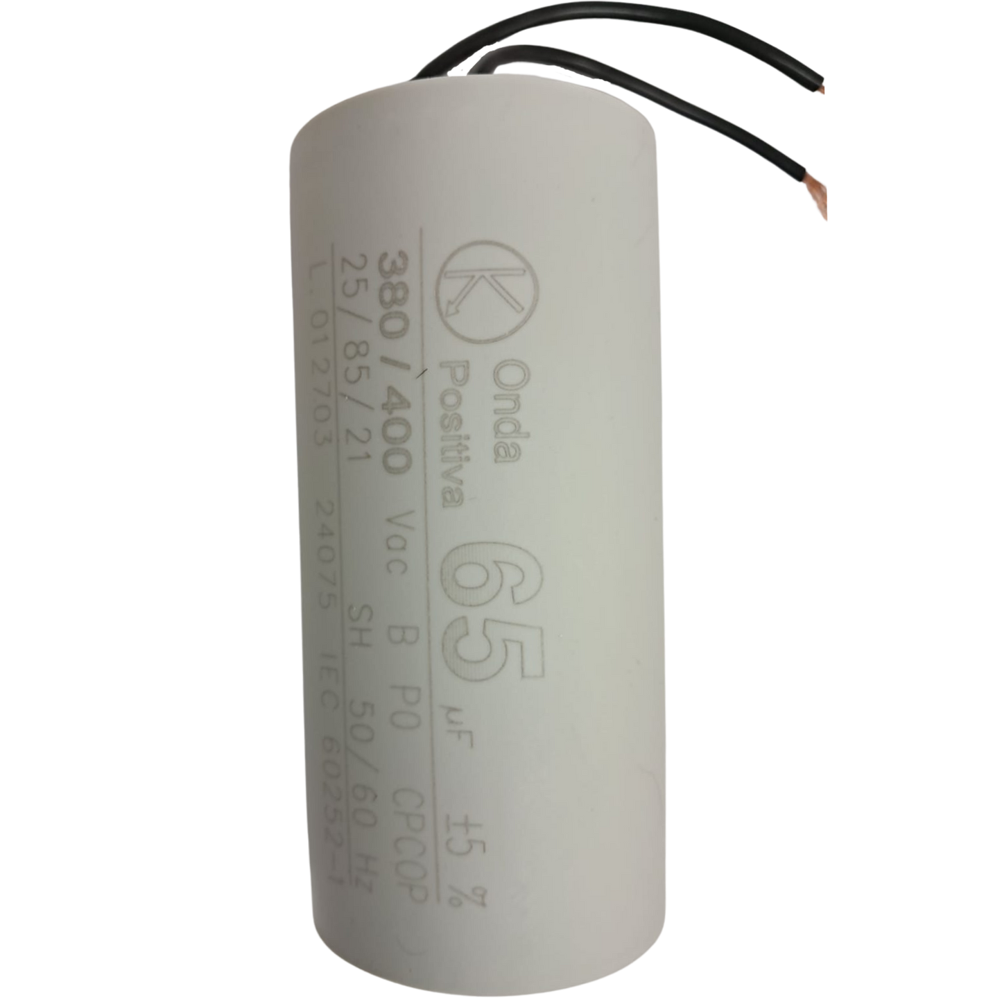 Capacitor De Partida 65uF 380/400V 45x95mm (2Fios)