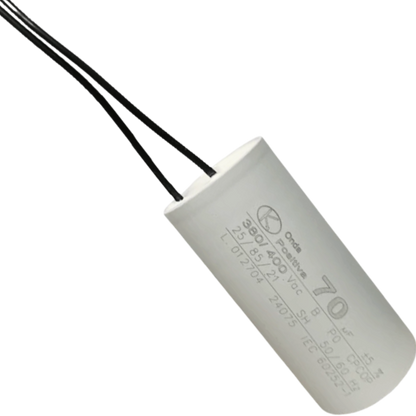 Capacitor De Partida 70uF 380/400V 45x95mm (2Fios)