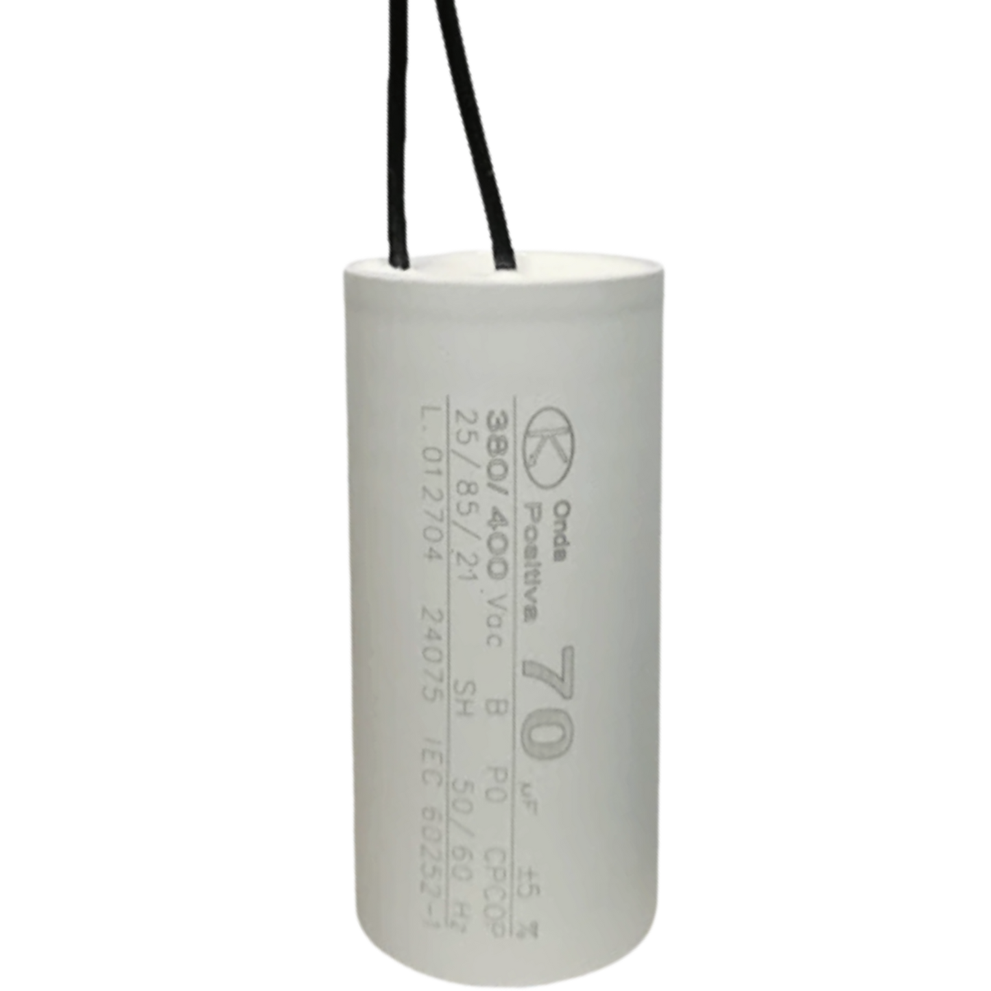 Capacitor De Partida 70uF 380/400V 45x95mm (2Fios)