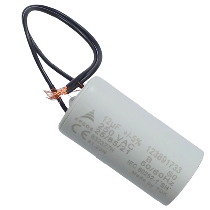 Capacitor De Partida 12uF 250V 30x60mm (2Fios)