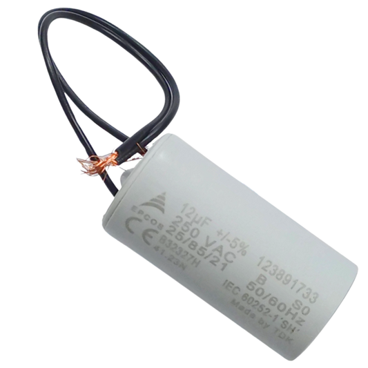 Capacitor De Partida 12uF 250V 30x60mm (2Fios)