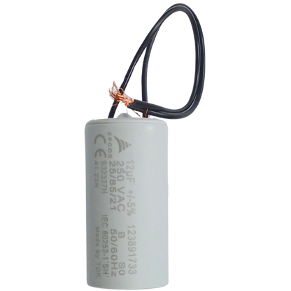 Capacitor De Partida 12uF 250V 30x60mm (2Fios)