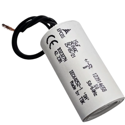 Capacitor De Partida 15uF 250V 30x60mm (2Fios)