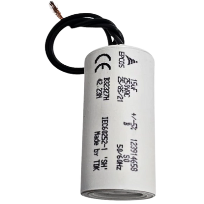 Capacitor De Partida 15uF 250V 30x60mm (2Fios)
