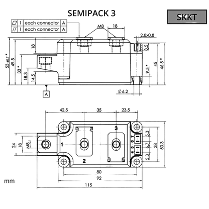 Módulo IGBT SKKH280/22E 2200V 280A