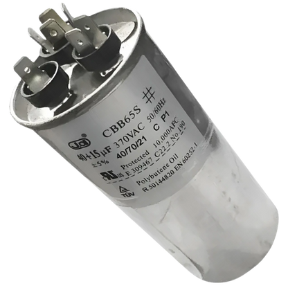 Capacitor De Partida 40uF+15uF 370V 55x105mm (Fast-on)