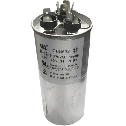 Capacitor De Partida 40uF+15uF 370V 55x105mm (Fast-on)