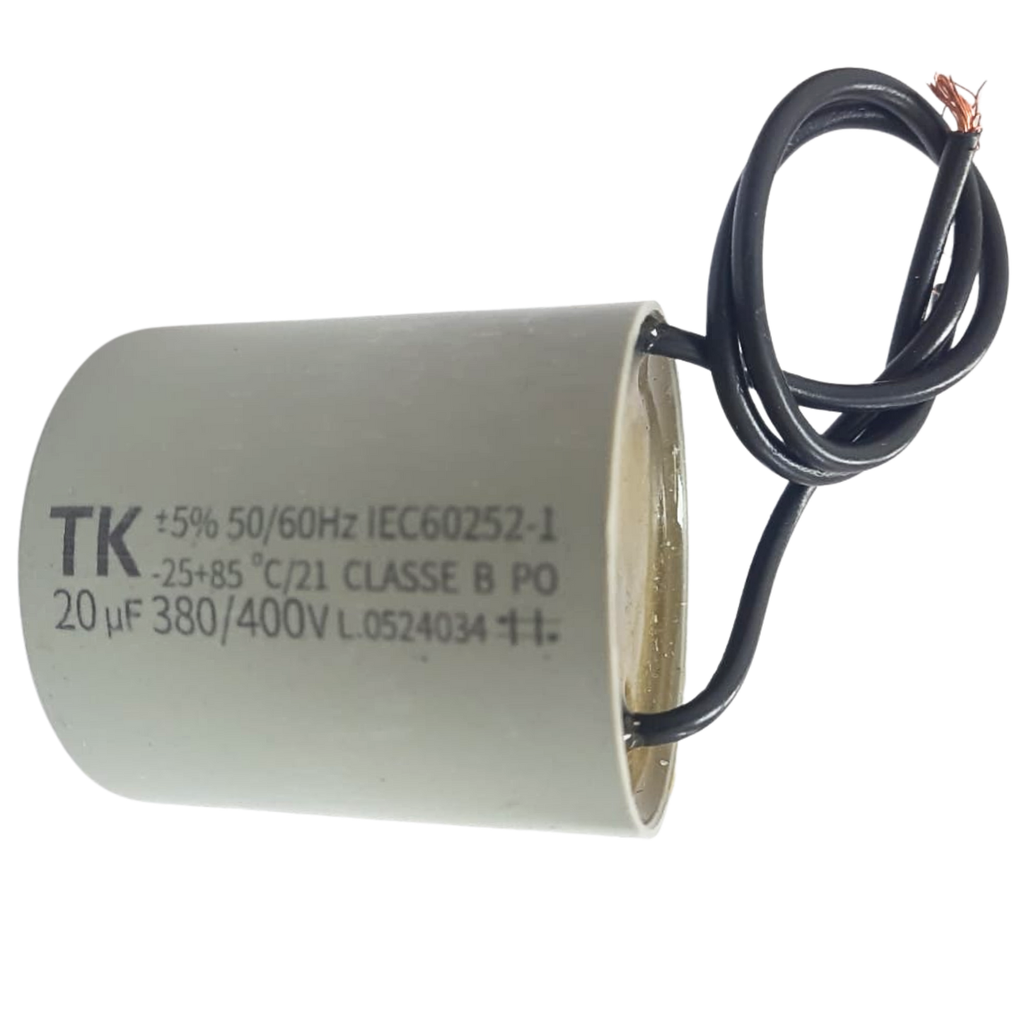 Capacitor De Partida 20uF 380/400V 45x47mm (2Fios)