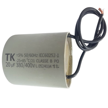 Capacitor De Partida 20uF 380/400V 45x47mm (2Fios)