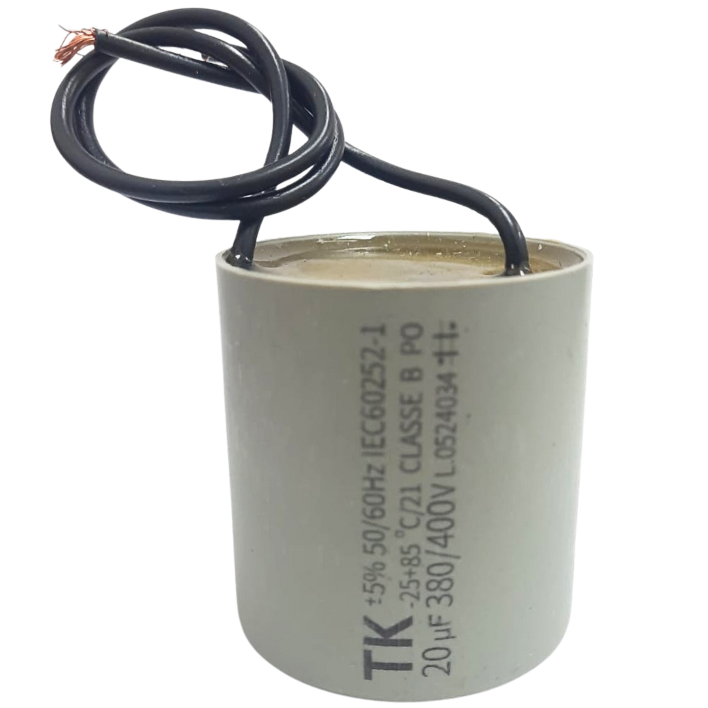 Capacitor De Partida 20uF 380/400V 45x47mm (2Fios)