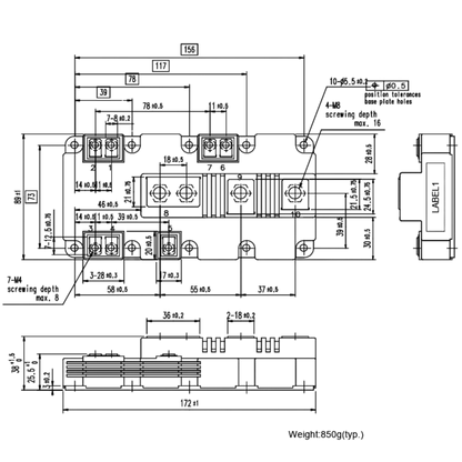 Módulo IGBT 2MBI900VXA-120-50 1200V 900A