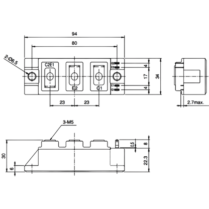 Módulo IGBT 1MBI75U4F-120L-50 1200V 75A