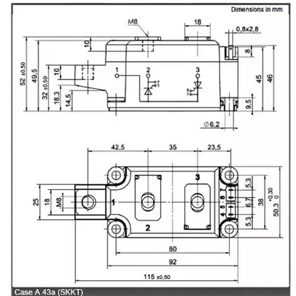 Módulo Tiristor SKKT273/16E 1600V 274A