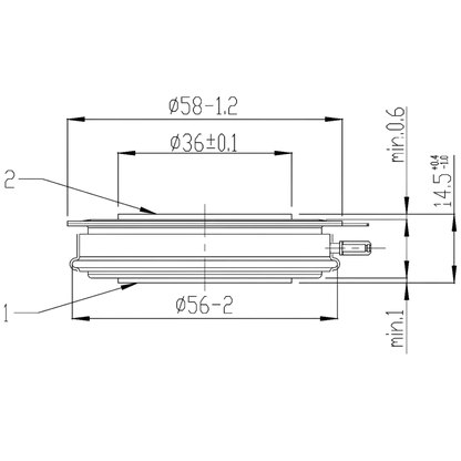 Tiristor Disco T940N16TOF 1600V 940A