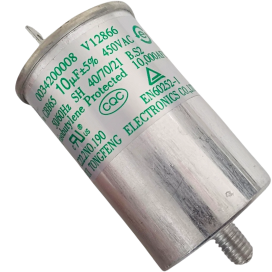 Capacitor De Partida 10uF 450V 43x65mm (Fast-on)