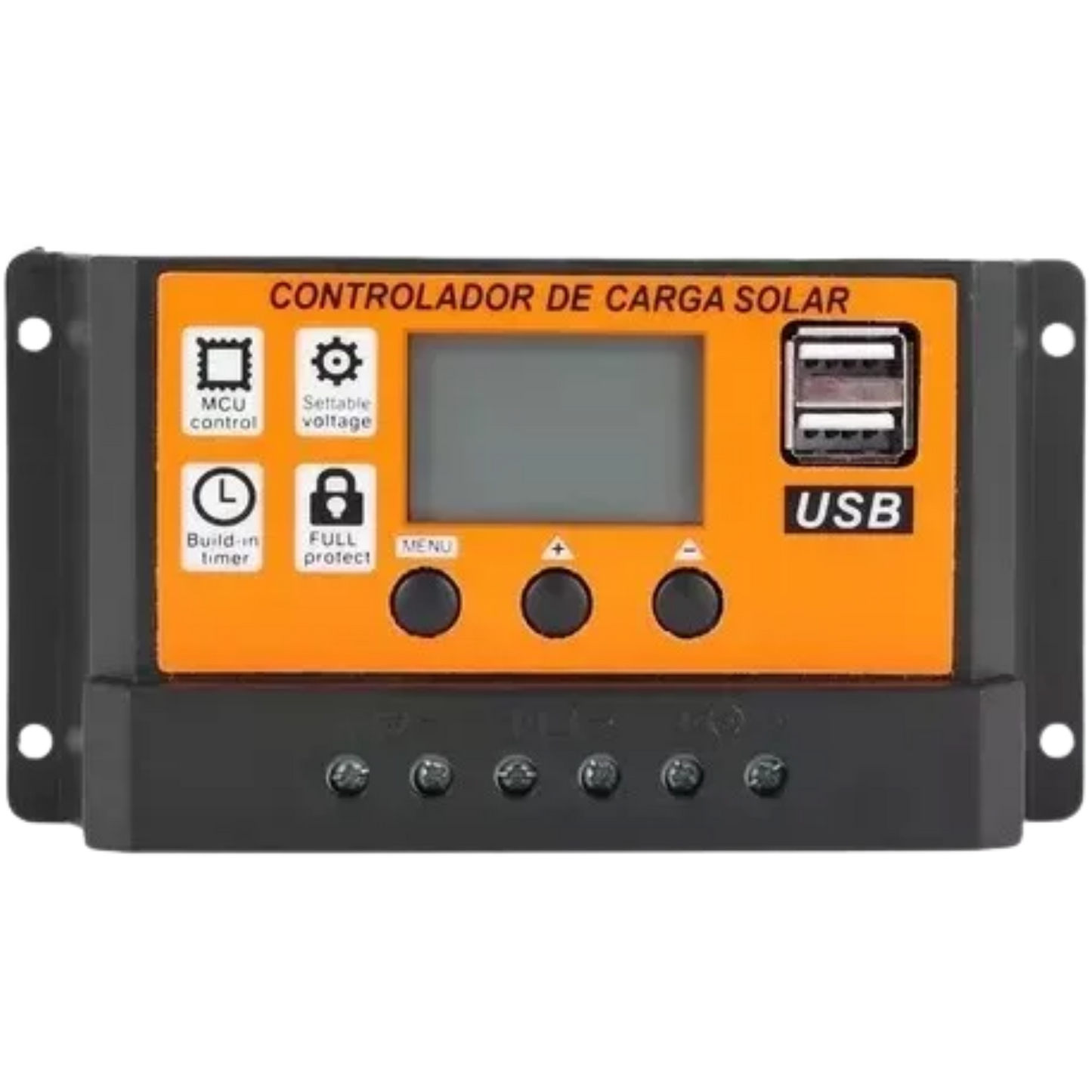 Controlador De Carga Painel Pwm Usb Lcd Display 12/24V 100A