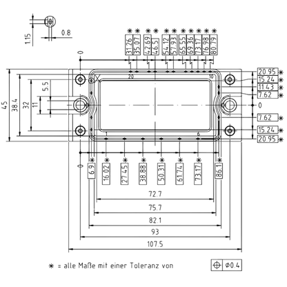 Módulo IGBT FP25R12KT3 1200V 25A