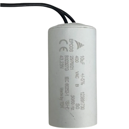 Capacitor De Partida 10uF 400V 35x60mm (2Fios)