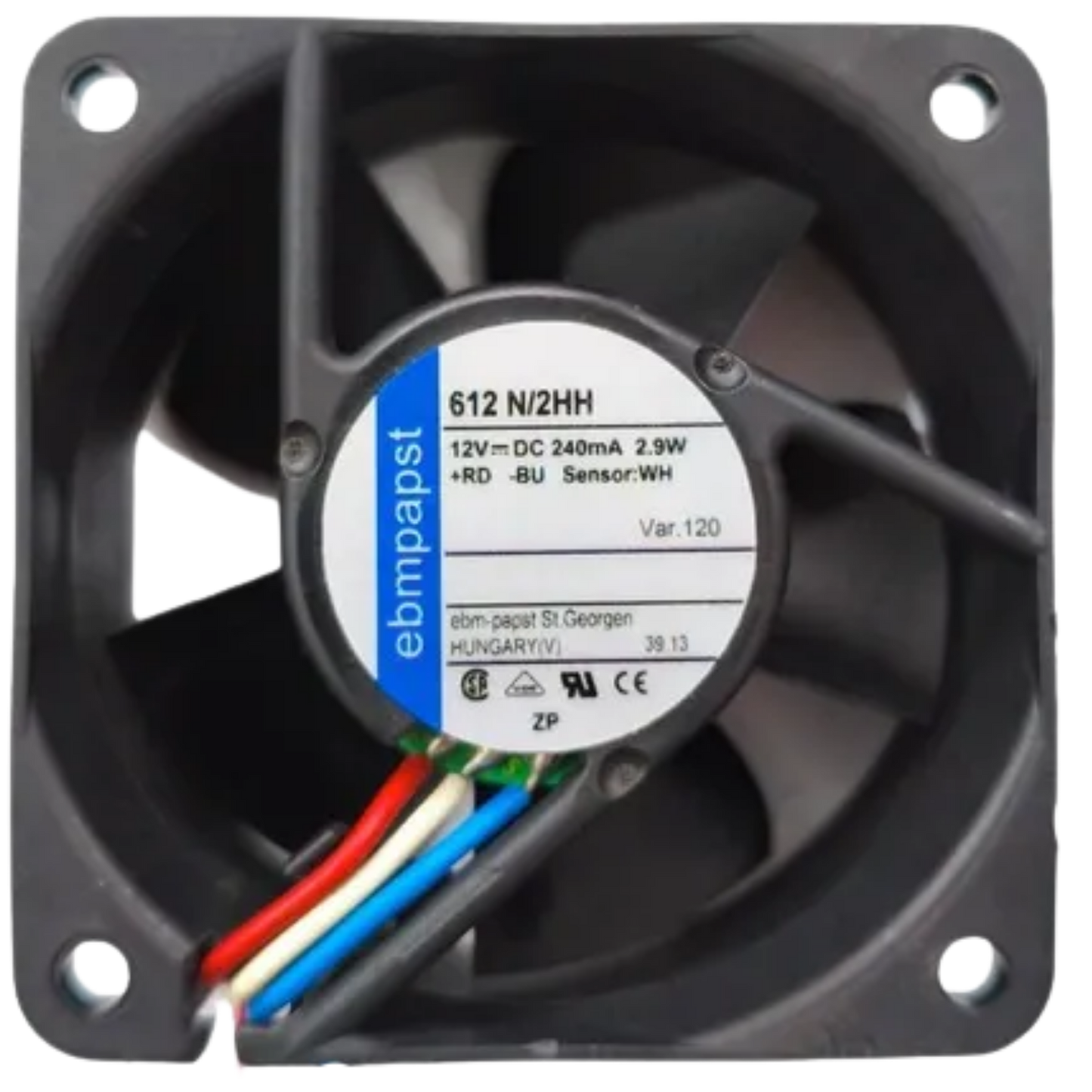 Microventilador 612N/2HH 12VDC 0,250A 60x60x25mm