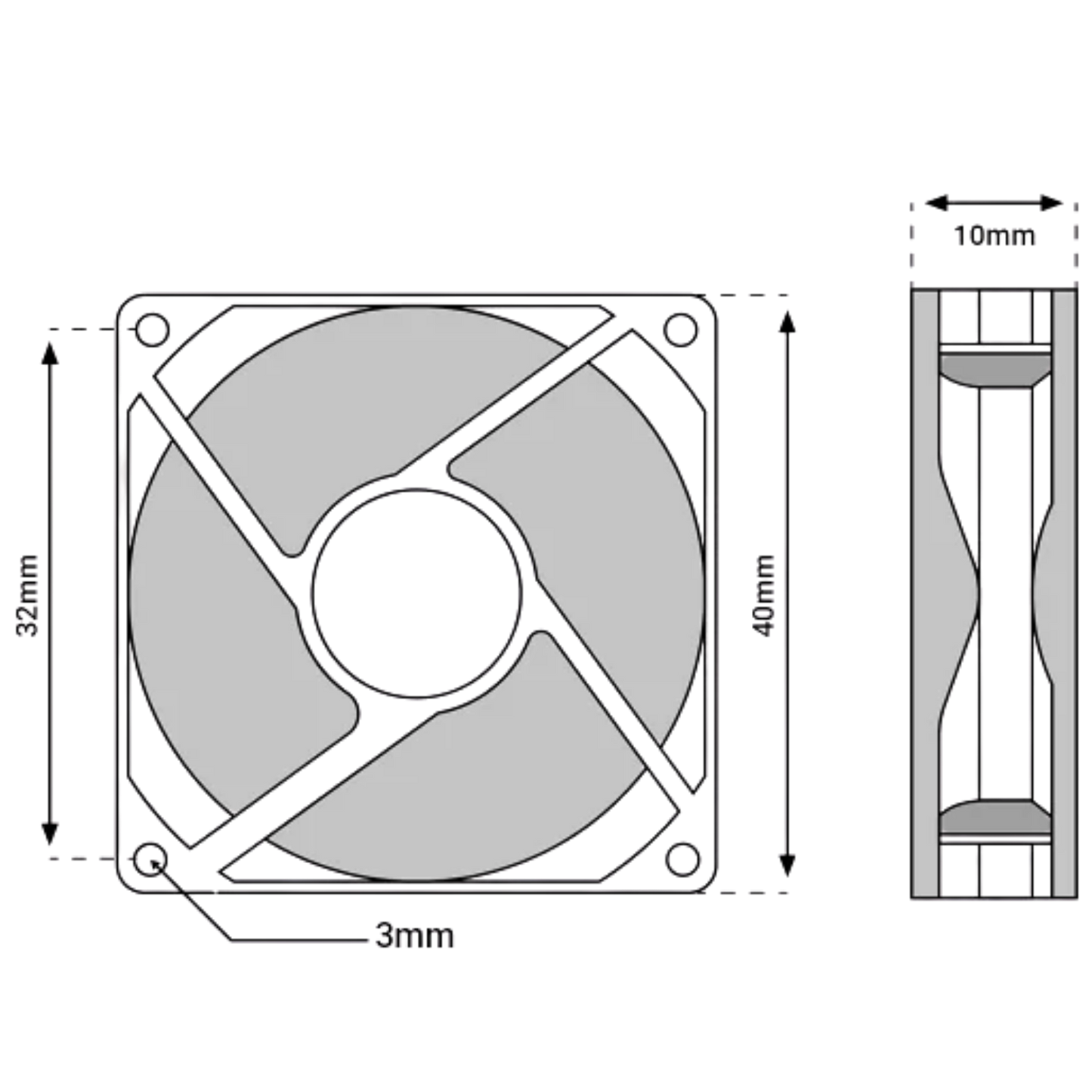 Microventilador AD0412HB-G76 12VDC 0,10A 40x40x10mm