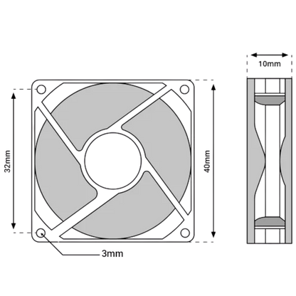 Microventilador AD0412HB-G76 12VDC 0,10A 40x40x10mm